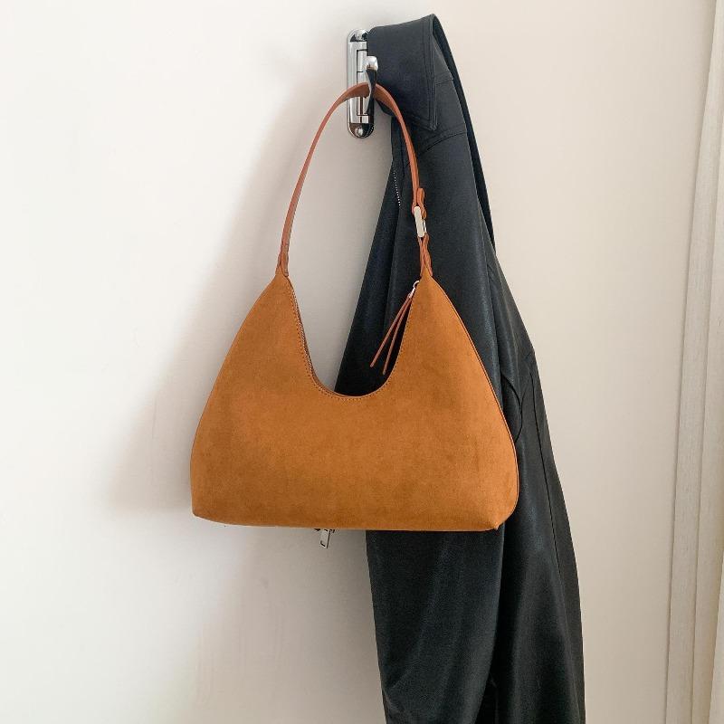 Retro suede bag versatile autumn and winter new niche underarm bag women's shoulder bag women