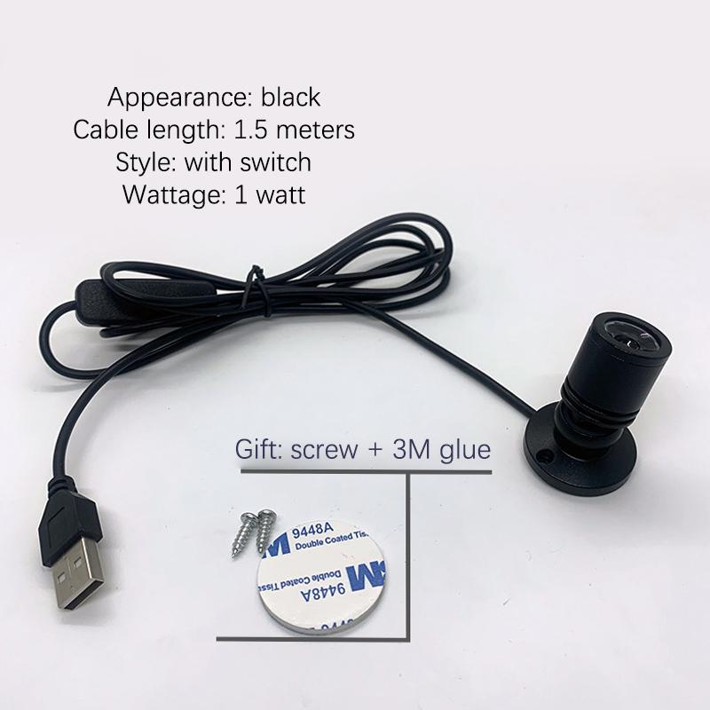 Led Usb Spotlight Jewelry Cabinet Showcase Counter Lamp Surface Mounted Ceiling Mini Spot Light Usb 5V Interface