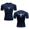 Gym Fitness Breathable T-shirt Casual Daily Sweat Absorbent Fitness Sports Workout Men Short-sleeved Tops High Elasticity Tight Fit