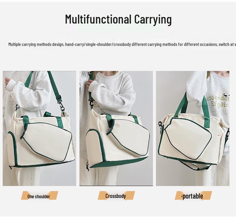 Lightweight Sports Travel Bag with Shoe Compartment and Dry/Wet Separation