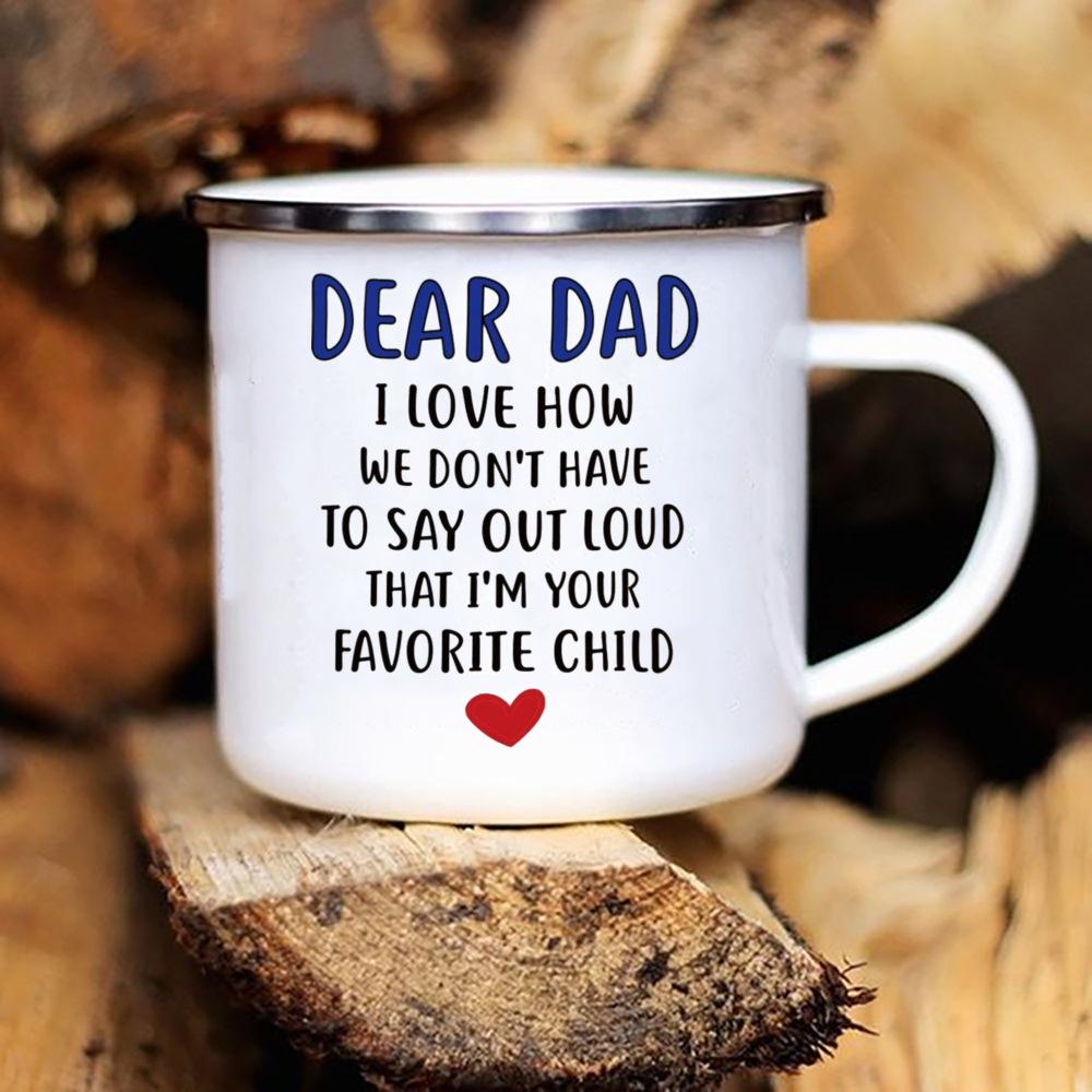 Papa, du bist nicht alt, du bist ein Klassiker, Aufdruck, lustige Emaille-Kaffeetasse, originelle Frühstückstassen zum Sublimieren, süße Campingtasse für Freunde
