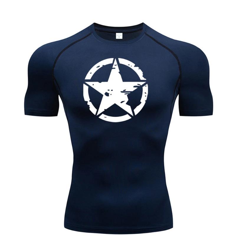 Fashion Tight-fitting T-shirt High Elasticity Quick-drying Fitness Wear Versatile Top Stretchy Moisture-Wicking Comfortable Sweat-Absorbent Jogging