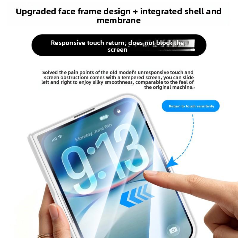 For iPhone Duo Fold Case Luxury PU Leather With Hinge Stand Protective Back Cover Magnetic Wireless Charging Phone Shell Funda