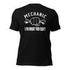Mechanic T-Shirt, Mens Auto or Diesel Technician Shirt, Gift For Him, Husband Unisex T-Shirt