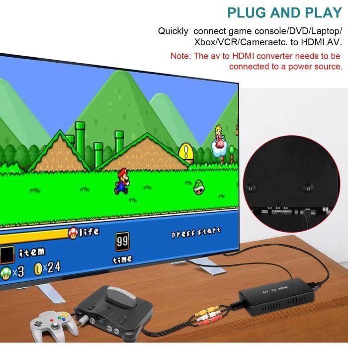 Convertisseur AV Vers HDMI - GENERIC - AIFHDAUF - 720P/1080p - Plug and Play - Noir