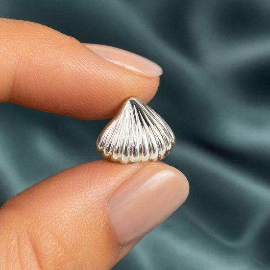 1 Pair Shell Earrings for Women, Chunky Vintage Ribbed Shell Shaped Earrings, Summer Beach Jewelry Gifts
