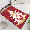 Christmas Santa Claus Printed Carpet, for Office Chair Living Room Bedroom Kitchen Room Decor Gifts.