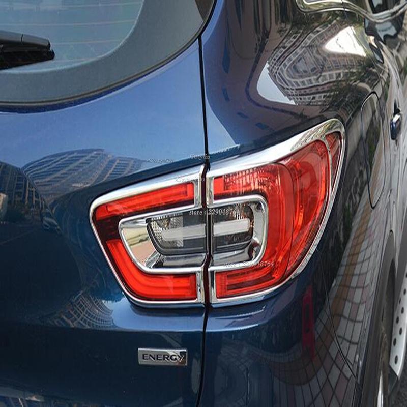 For Renault Kadjar 2016 2017 2018 ABS Chrome Rear Light Cover Trim Rear Lamp Decoration Protector Frame Car Styling