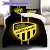 Al-Ittihad FC Pattern Bedding,Quilt Set Quilt Cover Pillowcase Home Birthday Gift(1 * Duvet Cover + 2 * Pillowcase, Without Core)