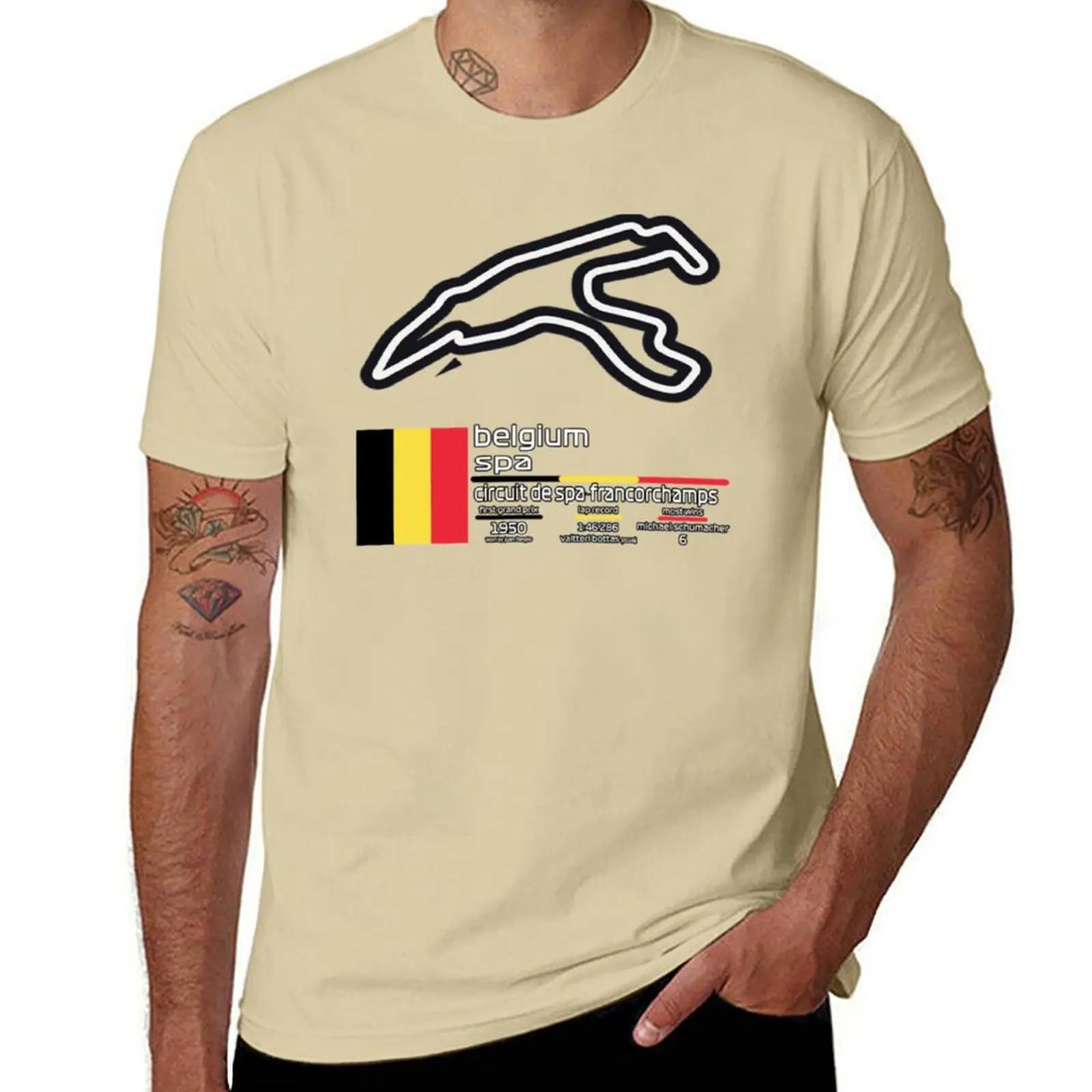 

Траса Спа-Франкоршам F1 Рекорди Графічна футболка вінтажна футболка на замовлення чоловічий одяг футболки для чоловіків S