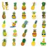 50 Pineapple Graffiti Stickers: Waterproof DIY Cartoon Fruit for Kids' Bottles & Suitcases