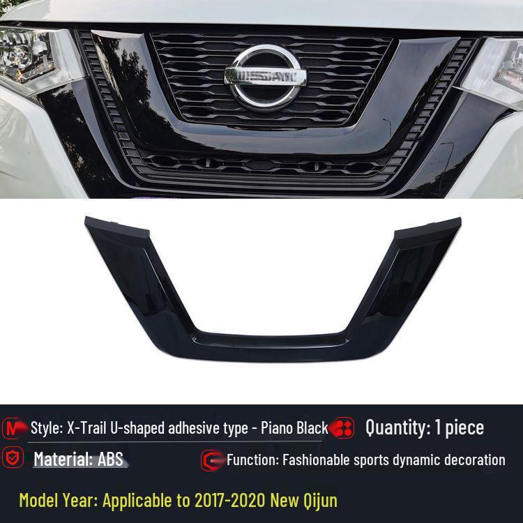 

Black Warrior Front Grille U-Shape Trim for Nissan X-Trail 2017-2021
