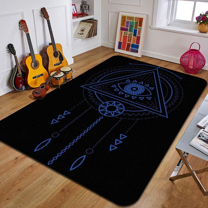 P-Pentagram Printed Carpet Fashion Yoga Mat Non-Slip Carpet Bedroom Decoration Outdoor Carpet Bedroom Birthday Gift