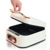 Olla eléctrica multifuncional, olla para asar eléctrica, barbacoa eléctrica doméstica y olla todo en uno shabu-shabu, sartén y bandeja para hornear