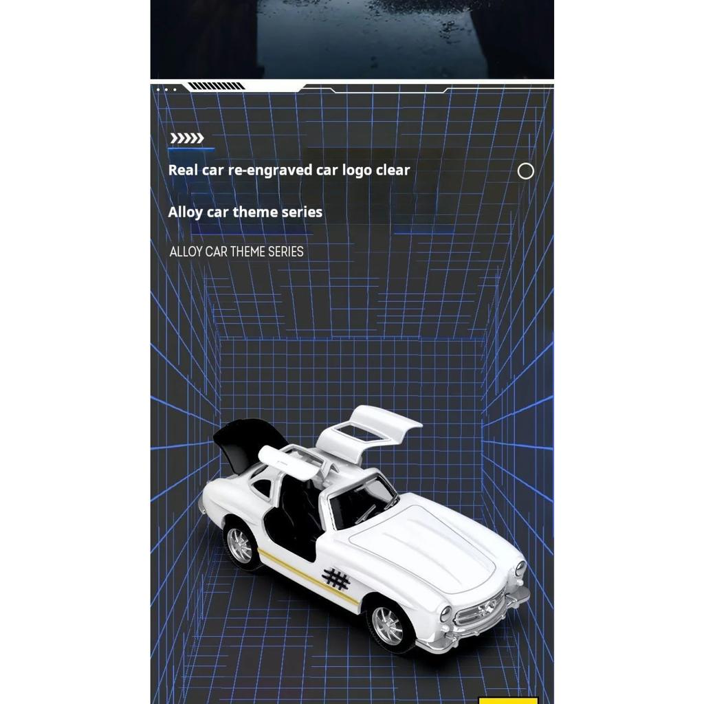 1/36 Modèle de Voiture en Alliage pour Benzs 300SL Diecasts Jouet en Métal Véhicules Classiques Modèle de Voiture Simulation Collection Cadeaux pour Enfants