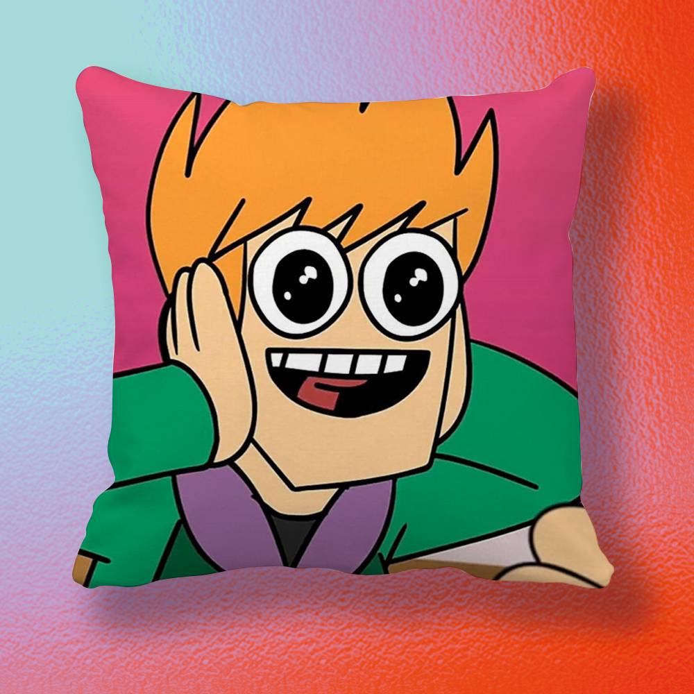 Anime Eddsworld Matt  Doublesided printed pillow cover Solid color minimalist pillowcase fits all bedroom styles