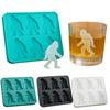 2 Bucăți Tavă de Gheață în Formă de Bigfoot Silicon Fără BPA 6 Cavități Formă Sasquatch Făcător de Cuburi de Gheață pentru Băuturi de Petrecere de Halloween Ciocolată Săpun Gadget de Bucătărie