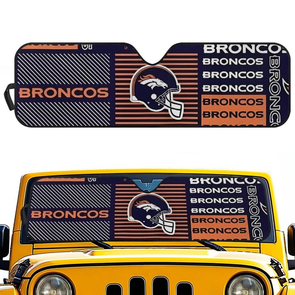 Denver Broncos Custom Front Windshield Sun Shade
