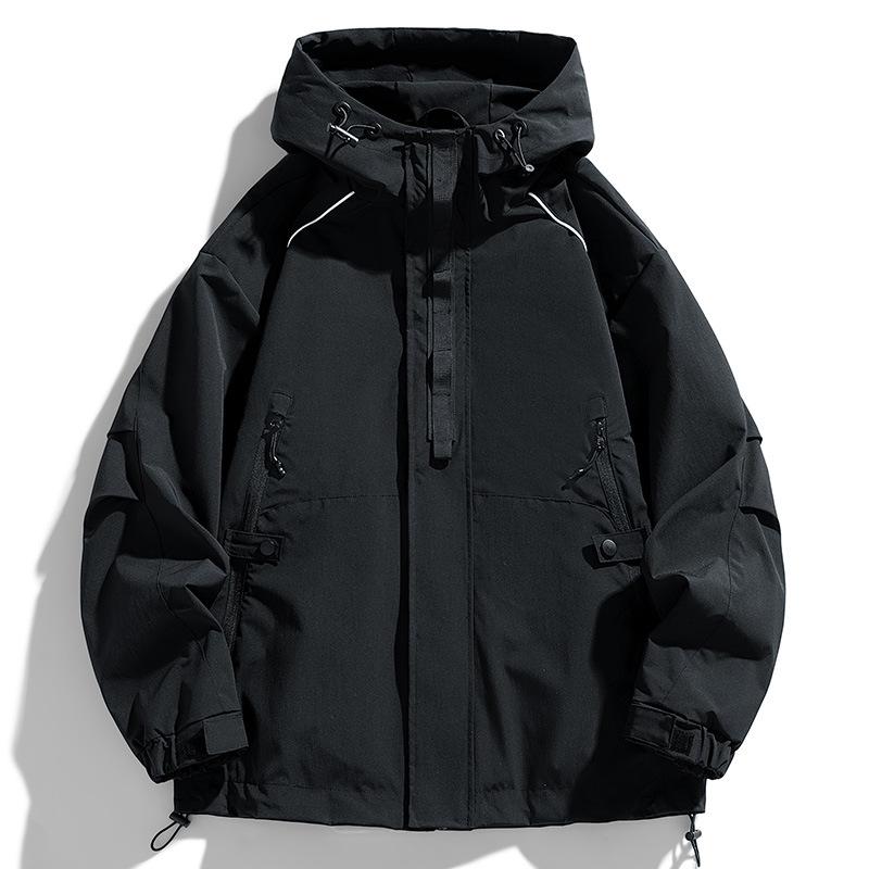 Spring and Autumn Splicing Color Windproof Charge Jacket Loose Casual Jacket