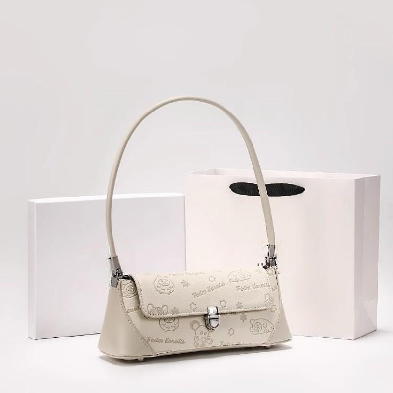 ZR High-end Design Embossed French Stick Bag Women s Fashionable All-match Underarm Niche Handbag
