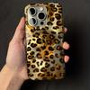Winter Golden Leopard Print Clear Phone Case For iPhone 16 15 14 13 12 11 17 Pro Max 15 Pro XS XR X 7 8 Plus Silicone Cover