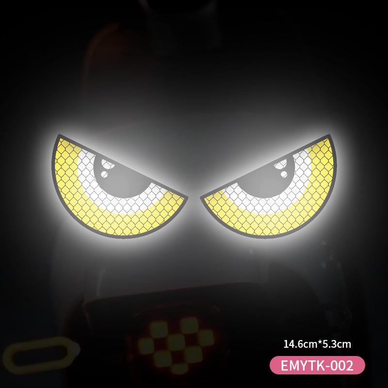 Devil Eye Reflective Sticker for Electric Cars & Motorcycles - Custom Decoration for Helmets and Vehicles