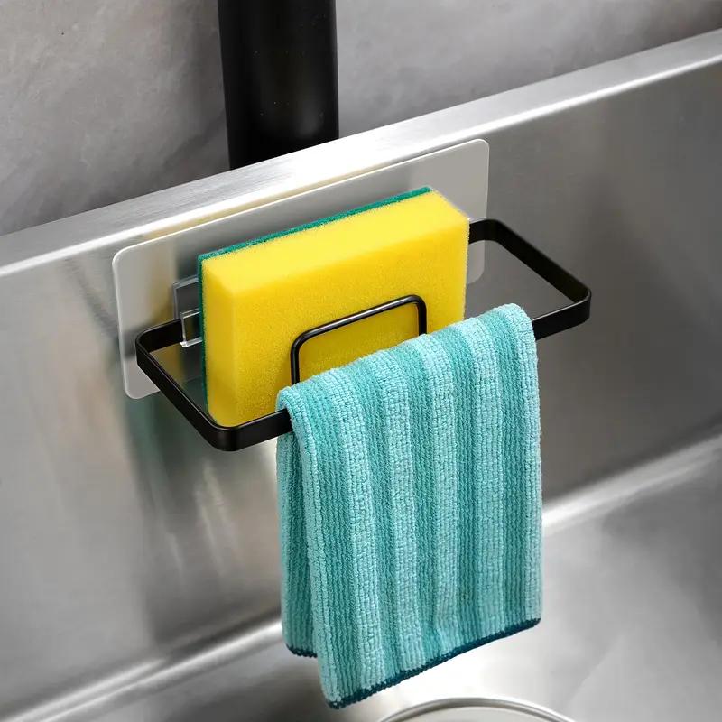 1Pc Kitchen Sink Dishrag Sponge Storage Rack Dish Cloth Drying Rack Sponge Drain Water Hollow Tray Kitchen Accessories Organizer
