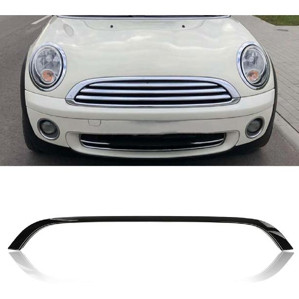 PIT66 Front Grille Hood Molding Trim Moulding, Compatible with 2007-2015 Mini Cooper R55 R56 R58 R59 (NOT fit S) Black #51132751040#MC1235100