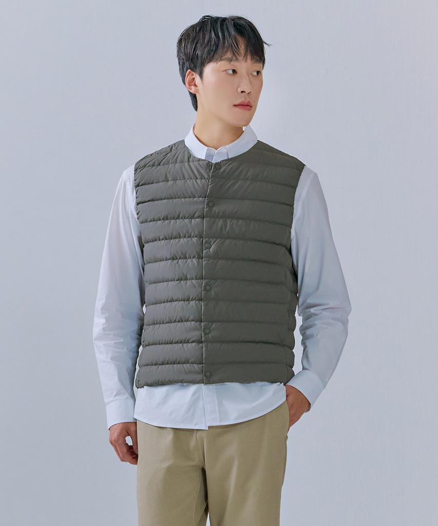 Chasecult Men'S Two-Way Neck Lightweight Padded Vest-Cfzk7301C08