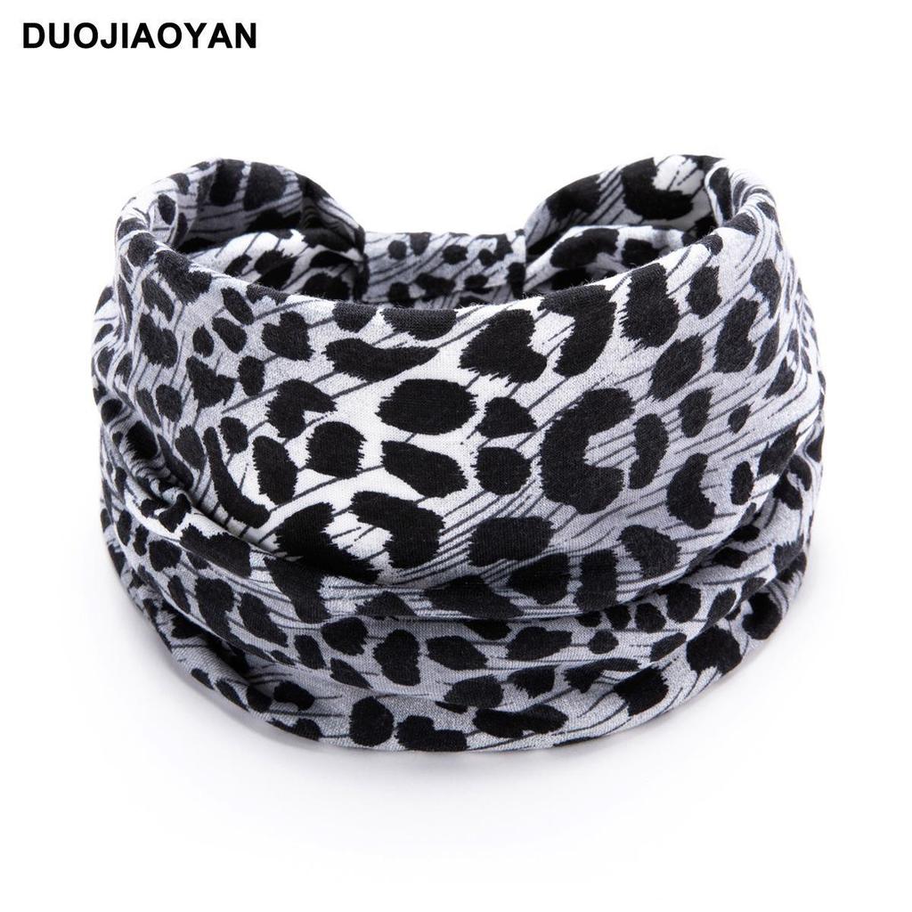 Leopard Print Knotted Headband - Autumn/Winter Sweat-Absorbing Elastic Headscarf for Cool Girls