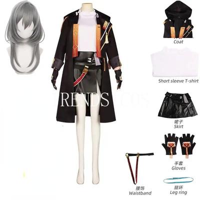 Female Trailblazer Cosplay  Costume Suit Fancy Dress Big Size Trailblazer Trench Outfit Wig For Comic Con