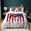 3D Striped Pattern National Flag Bedding Set Men Boy Duvet Cover Pillowcases 2/3pcs Single Double Bed Cover Gift Home Textile