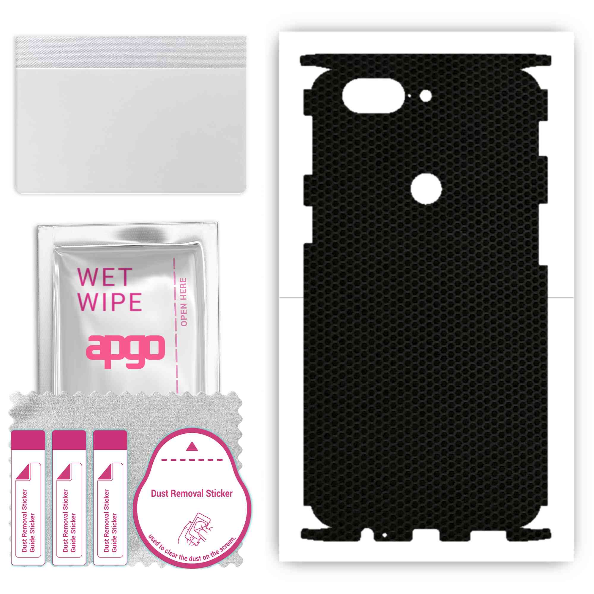 

apgo Protective Skin Sticker for the back+sides compatible with OnePlus 5T, Full Wrap Film, Foil, Vinyl - Pattern Matrix
