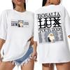 Koszulka Rosalia Lux Tour Vintage z Nadrukiem Graficznym Bawełniana Koszulka Rosalia Retro Koszulka Fanowska dla Kobiet i Mężczyzn Koszulki Top