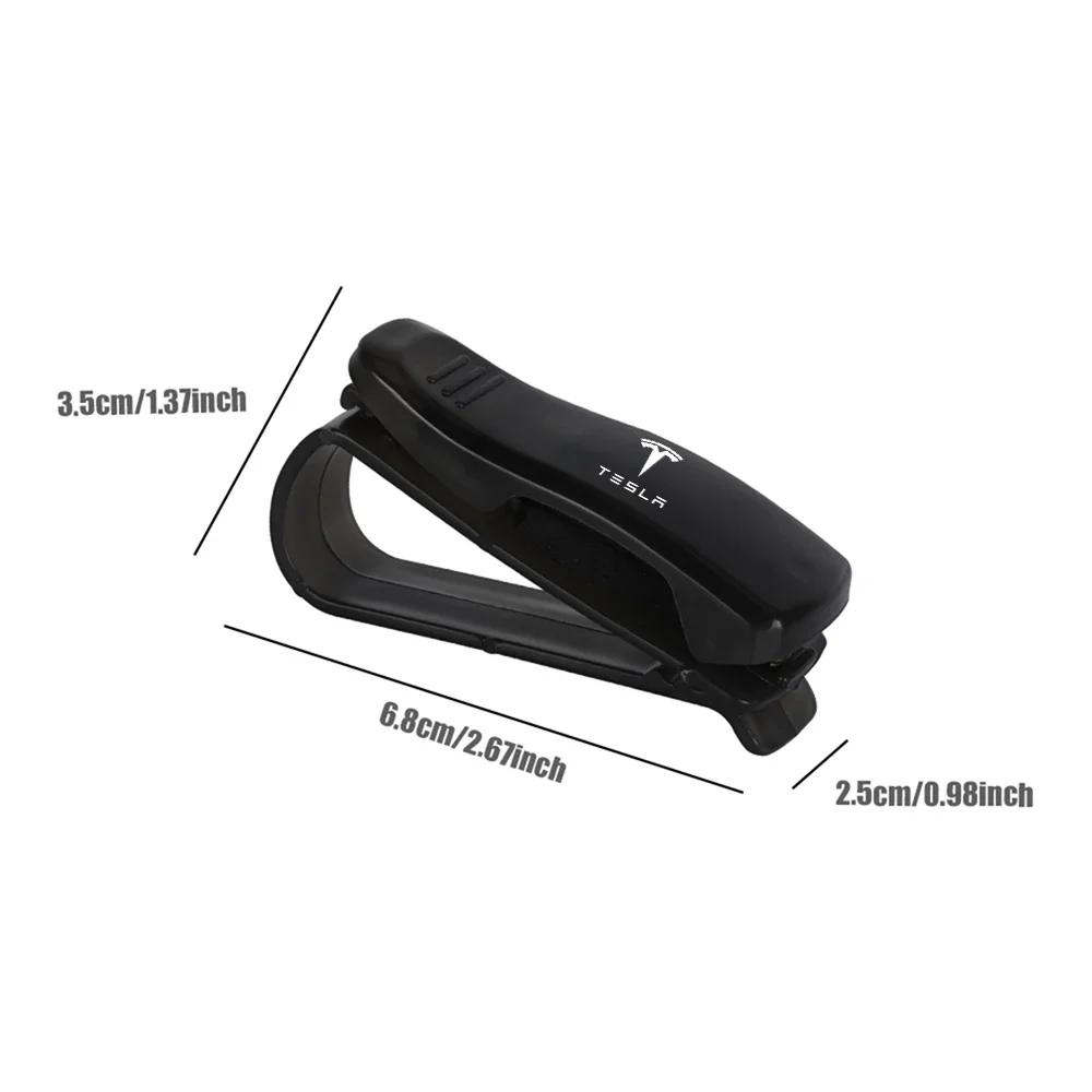 Car Sticker 2025 New Tesla Car Sun Visor Glasses Clip Card Ticket Holder Storage Fastener For Tesla SpaceX Model 3 Model Y WYE M
