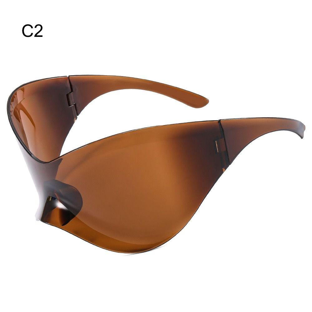 Fashion Sports Sun Glasses Oversized Punk Futuristic Sunglasses Shades for Men Women Y2K Sunglasses Wrap Around