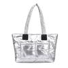 Large-capacity cotton clothing bag women's 2025 new Korean version solid color simple women's shoulder messenger bag commuter tote bag