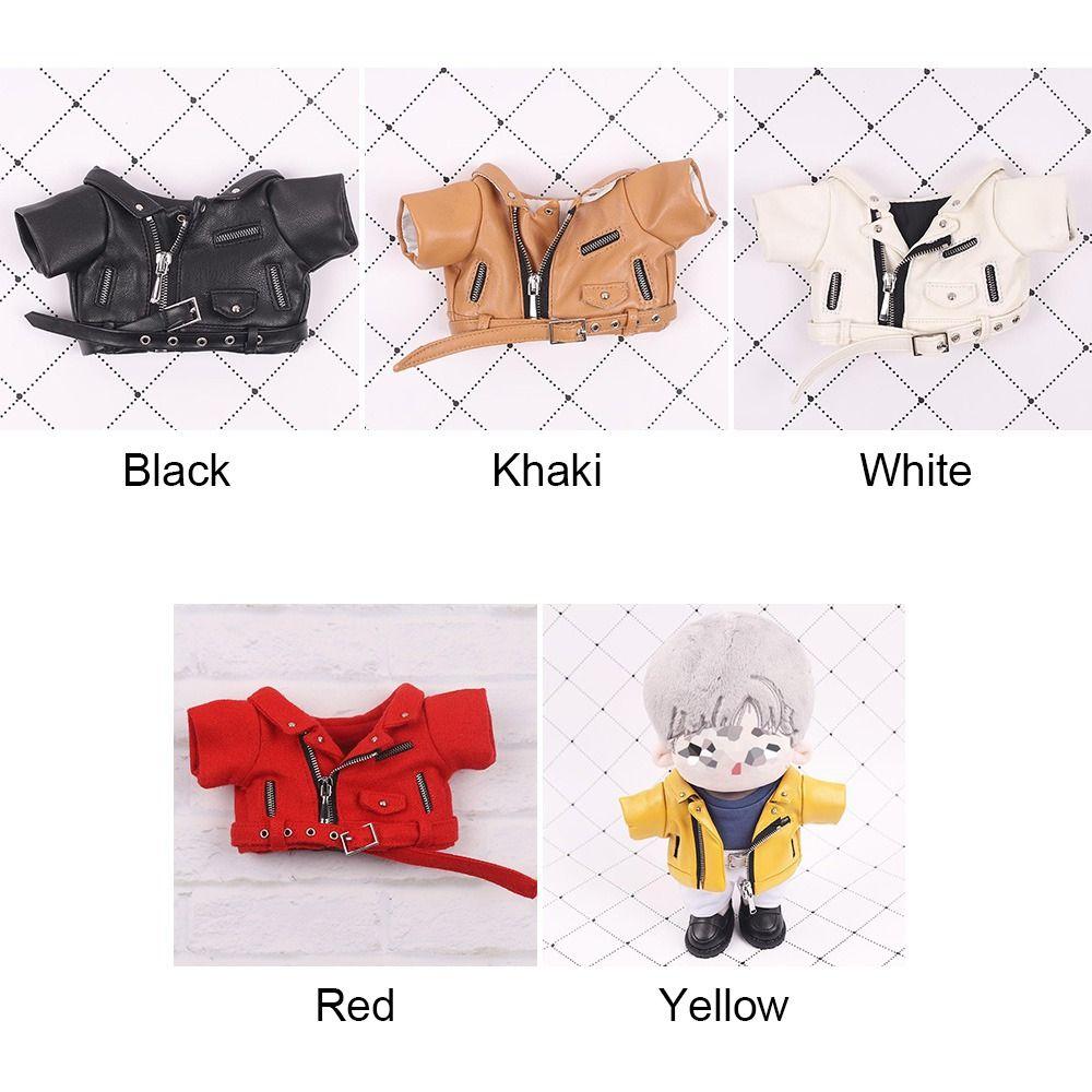 Fashion Outfits Doll Accessories Doll Clothes PU Leather Tops Winter Top Coats Handmade Jacket