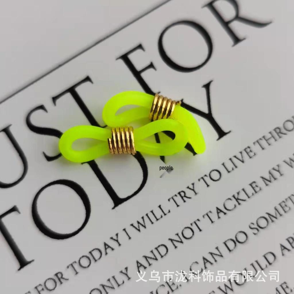 Colorful Silicone Eyeglass Chain with Metal Spiral and Anti-Slip 8-Shaped Buckle