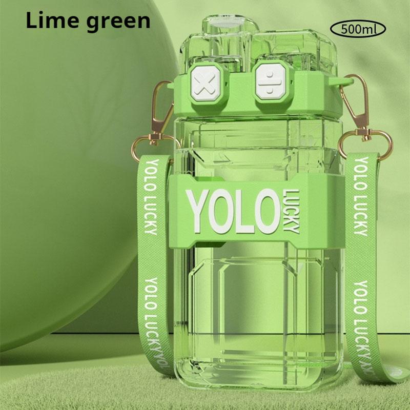 Water Bottle Childrens Water Cup Boys Portable Double Drink with Lid Straw Cup Student Water Bottle Plastic Cup Girls Gift Cup