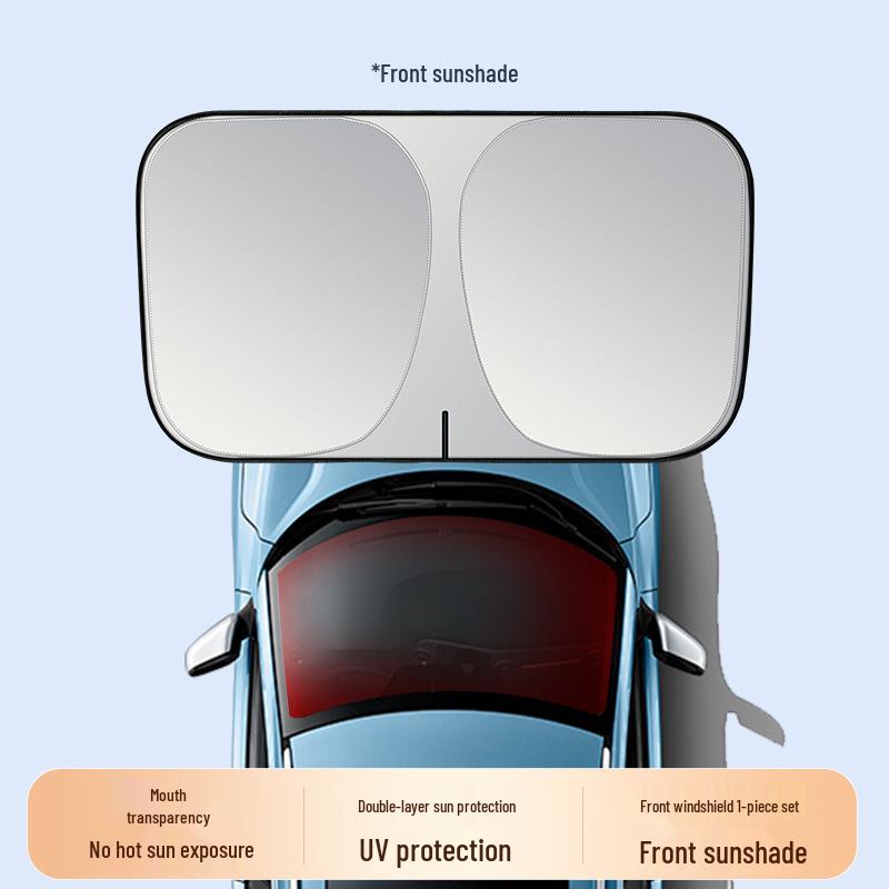 BYD Car Sunshade: Han, Song, Qin, Song Plus DMI, Yuan UP, Dolphin, Seal - Windshield Umbrella for Heat Insulation and Sun Protection.