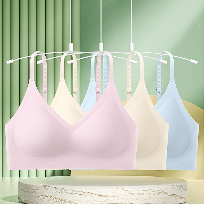 Traceless underwear women's summer small breasts gather, not empty cup, anti-sagging breast, no steel ring, comfortable back bra, bra