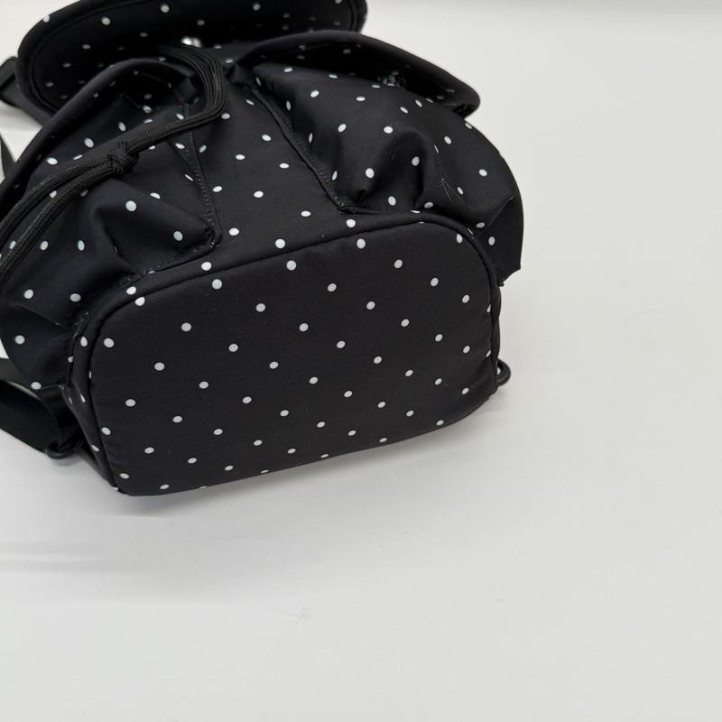 Polka Dot Backpack for Women and Students with Drawstring Closure and Front Pockets