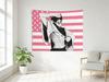 Kaisen Choso Japanese Anime Wall Tapestry Pink American FlagBohemian Tapestry Bedroom Dorm Tapestry Aesthetic Wall Hanging Decor
