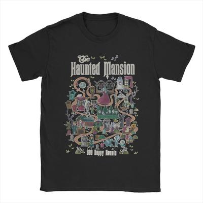 Das Spukschloss Dehnraum T-Shirts Herren Reine Baumwolle Einzigartiges T-Shirt Rundhals T-Shirt Kurzarm Kleidung Große Größe
