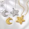 5pcs Stainless Steel Large Sun Star Moon Charms for DIY Women Necklace Bracelet Earrings Pendant Jewelry Craft Making Supplies