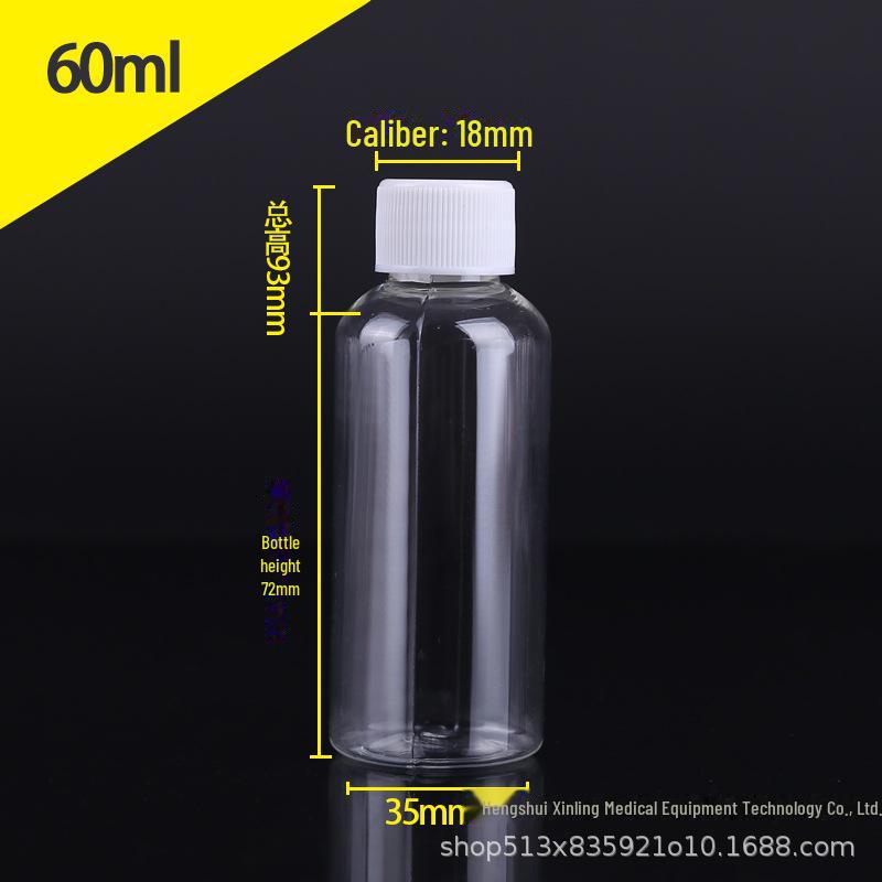 Transparent Plastic Bottle with Cap - Available in 30ml, 50ml, and 100ml Sizes