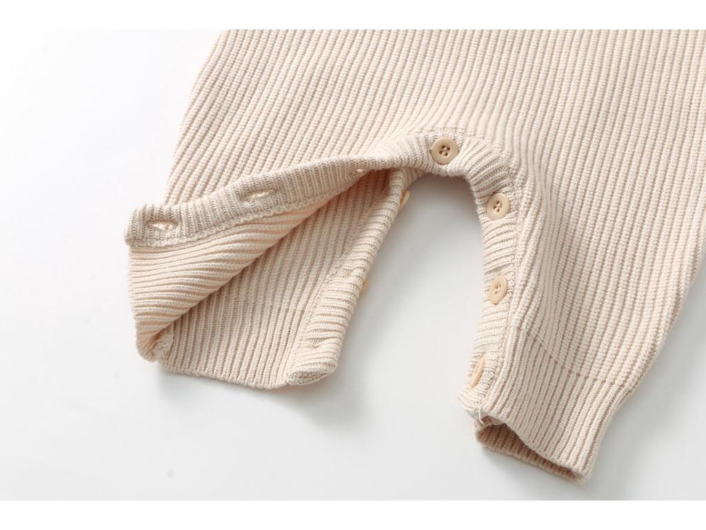 Jungen Frühling & Herbst Strick-Strampler - Roter Baby-Strampler & Pullover Set