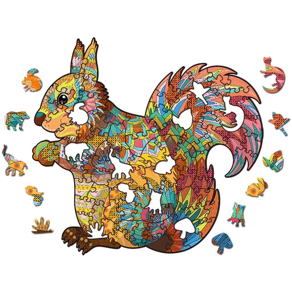 

Деревянный пазл для взрослых и детей 3D пазл Животные Орел Деревянный пазл Уникальный пазл в форме животного squirrel