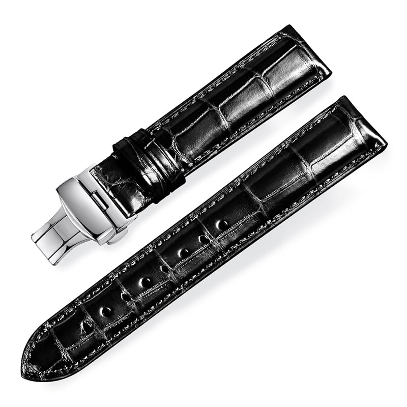 

[Moran] Moran genuine leather watch strap D buckle 18mm 19mm 20mm 21mm 22mm 23mm 24mm leather belt watch belt bamboo belt Replacement